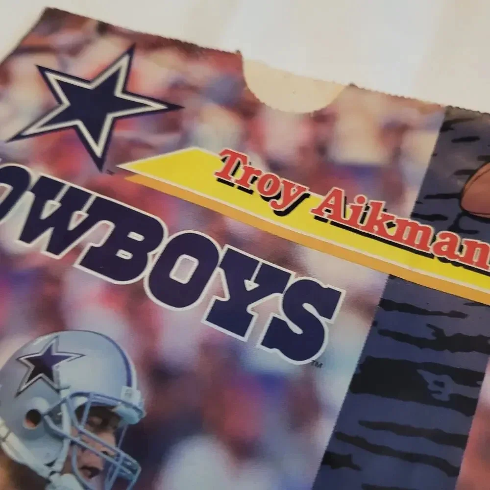 Troy Aikman Hall of Famer Game Day Popcorn Bag #8 Quarterback NFL 90s Vintage